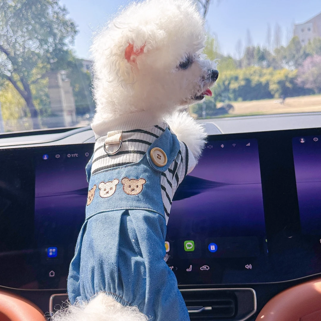 小狗狗衣服春夏季背带裤潮款泰迪比熊博美中小型犬宠物猫咪四脚衣