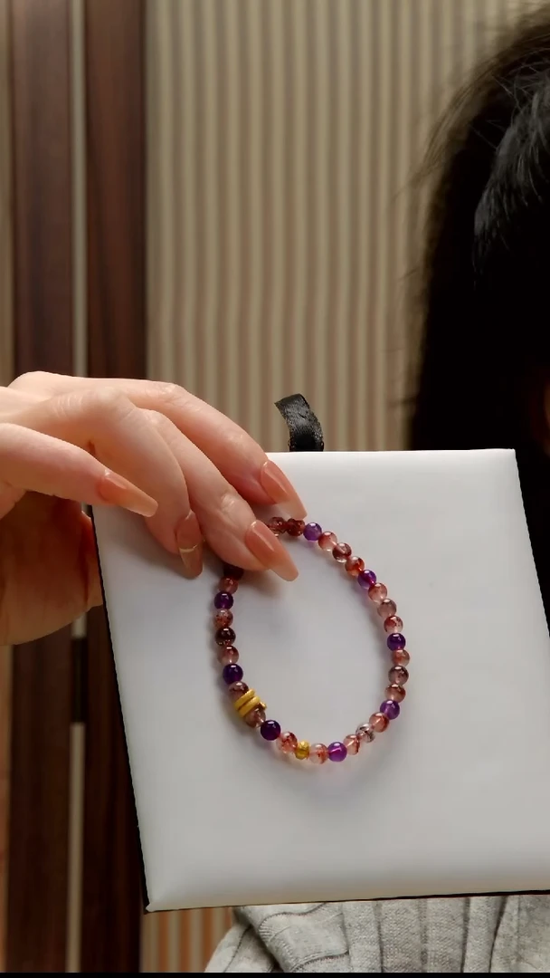 未镶嵌手串水晶超七设计款手串  多样性发一