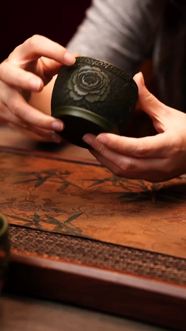 茶杯紫砂宜兴原矿紫砂 全手工全原矿