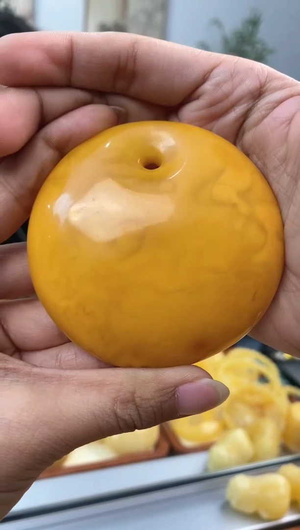【闪购商品】蜜蜡裸石未镶嵌天然琥珀蜜蜡鱼眼扣