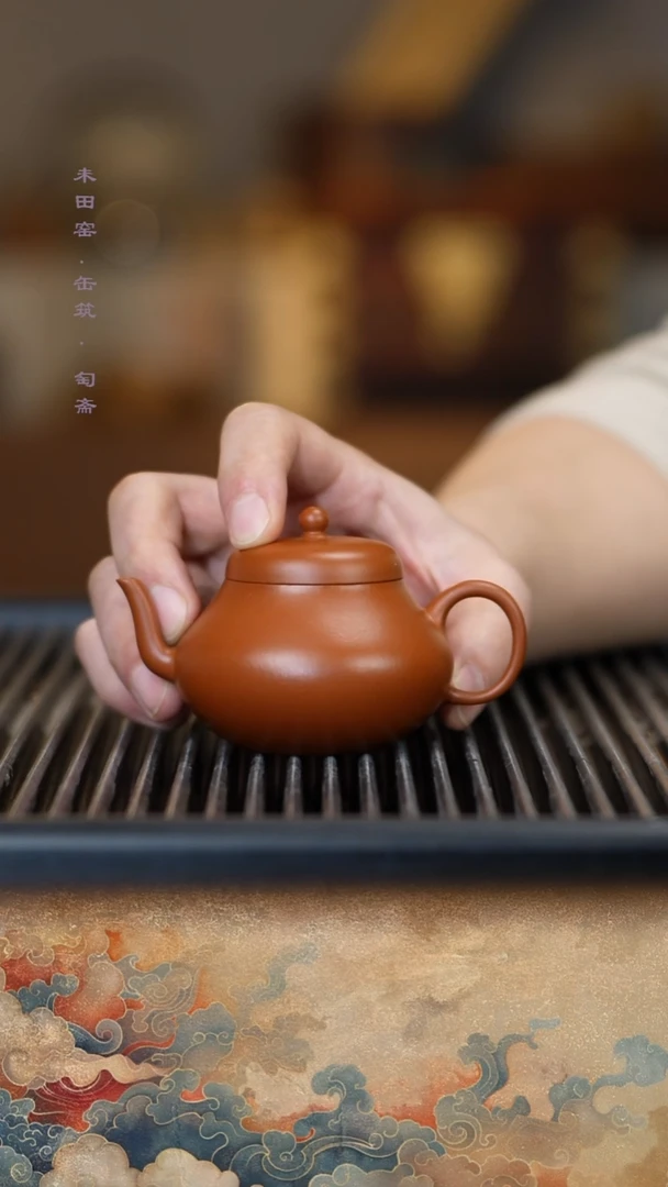 茶壶紫砂朱泥矮梨130cc