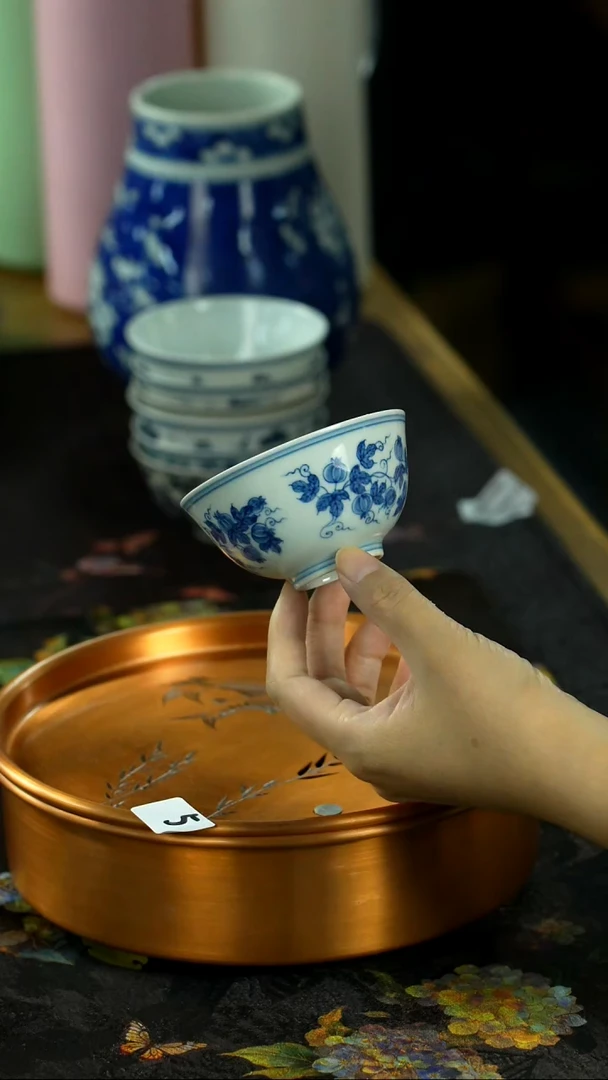 中秋国庆景德镇手绘瓷器