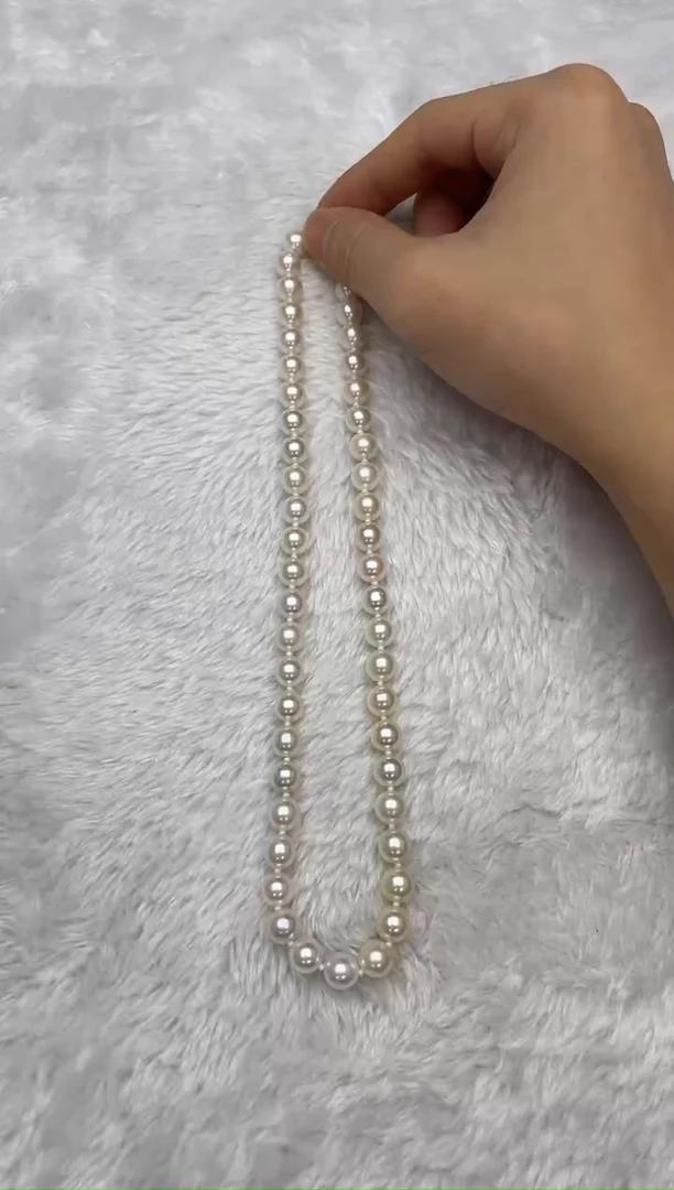 项链银S925镶嵌海水珍珠AK8-8.5mm