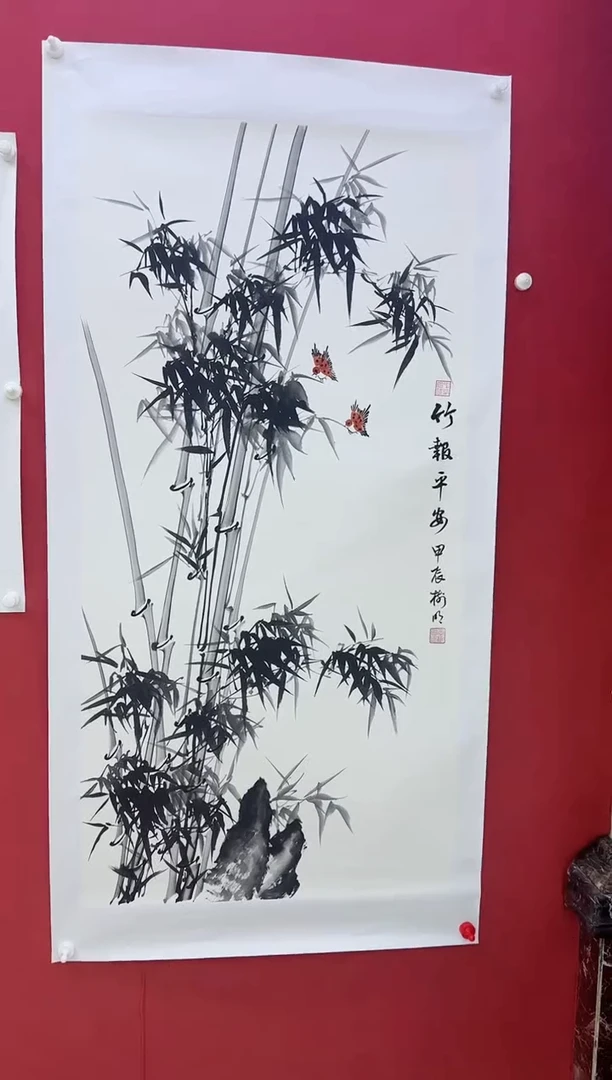 国画王树明《墨竹》纯手绘带证书
