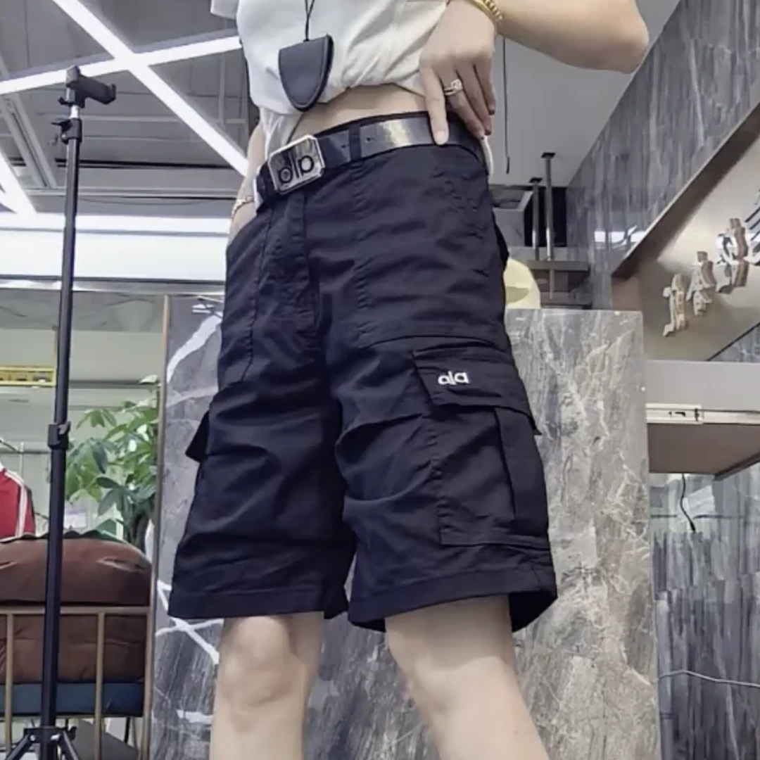 大口袋薄款工装五分裤透气夏季新品洋气休闲百搭遮肉时尚休闲裤女