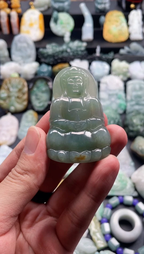 颈饰未镶嵌翡翠憨*.天然翡翠a货