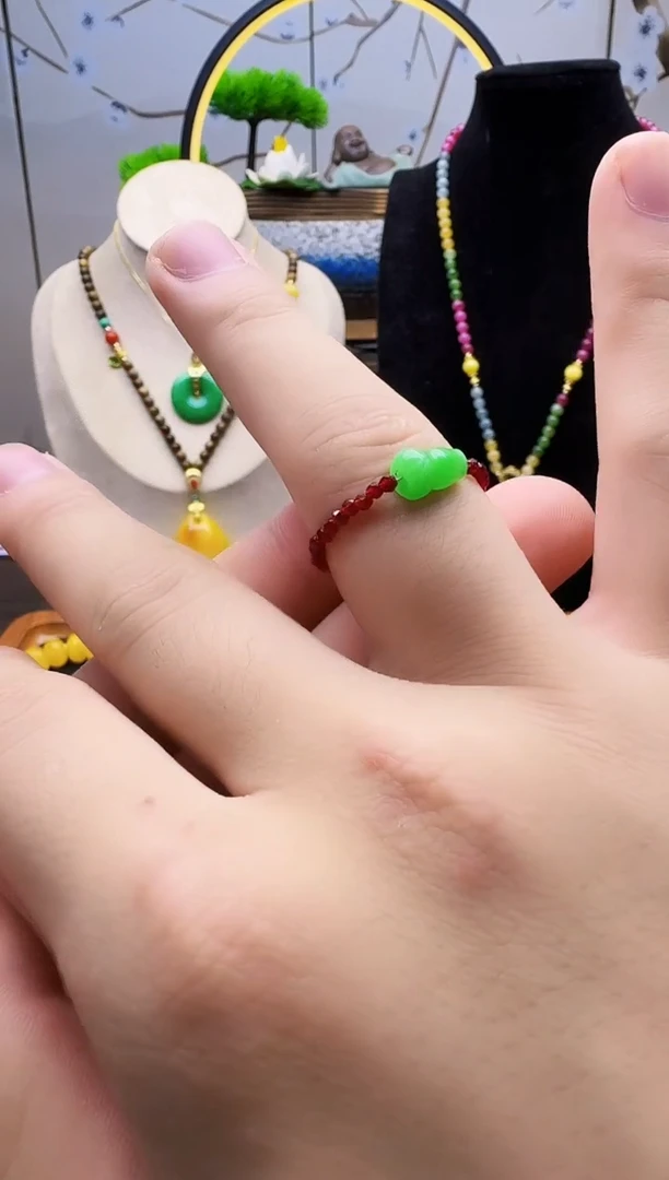 翡翠戒指14K金镶嵌J07