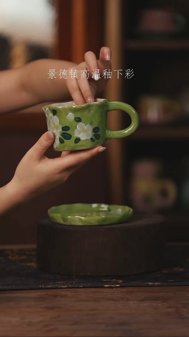 陶瓷景德镇高温釉下手绘陶瓷004