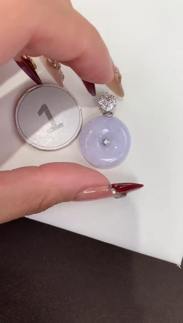 颈饰银S925镶嵌翡翠 天然缅甸a货翡翠