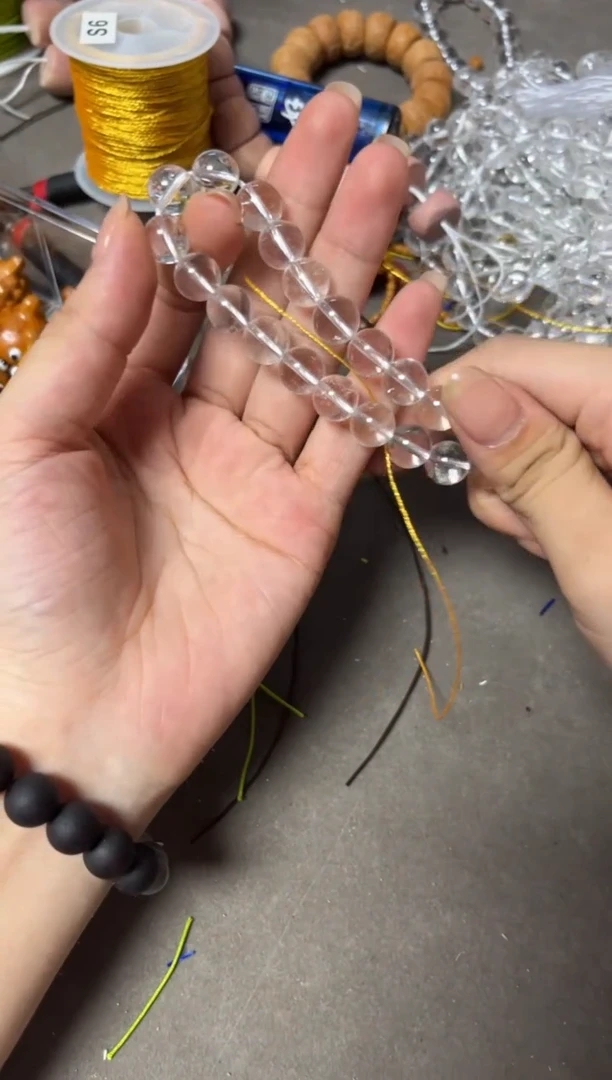 非洲檀香无事牌029材料串白水10mm 默认微瑕 多样性发其一