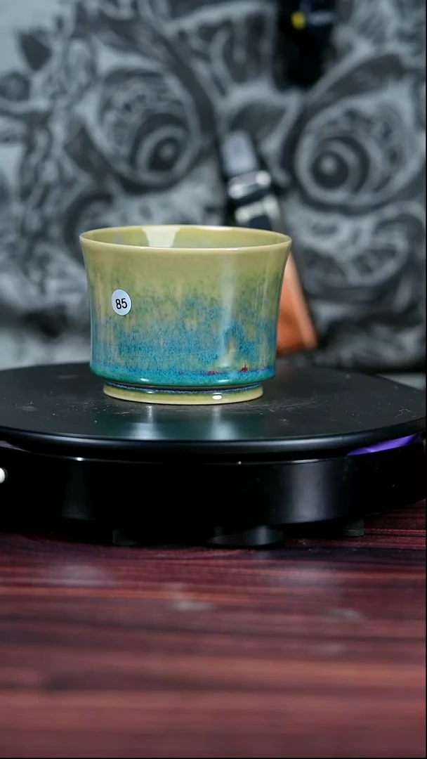 85#李盼龙一级品原矿钧瓷马蹄杯