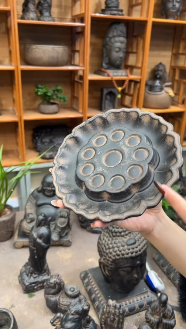 陶土【火山泥】莲蓬壶承