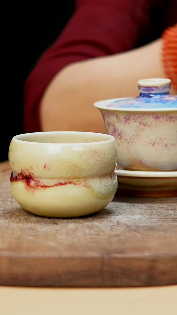 钧瓷作品—郑郑—盖碗+杯—232