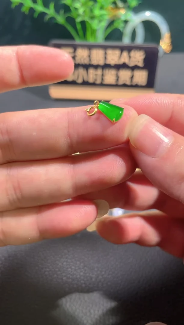 翡翠18K金镶嵌颈饰翡翠