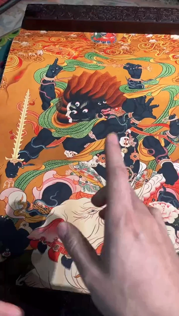 卷轴画卷轴画路路的唐卡tk160