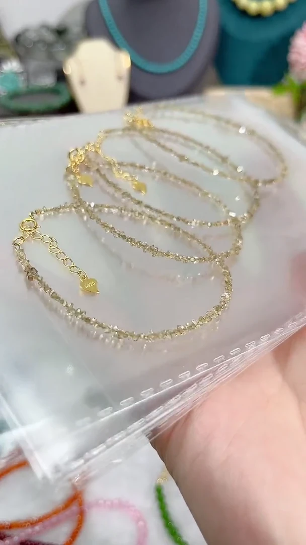 【闪购商品】钻石手链银S925镶嵌茶
