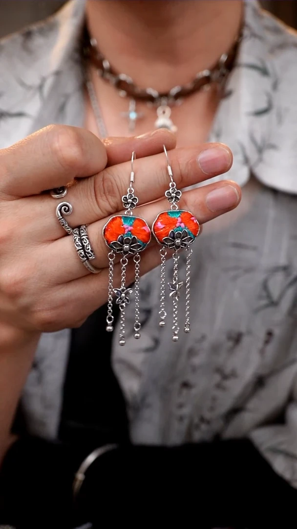 【闪购商品】织绣064非遗手工耳环