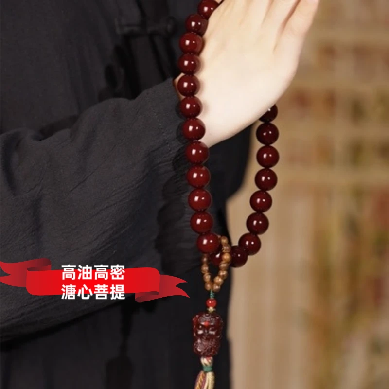 【紫】10年溏心菩提手串天然菩提根手串手持供佛珠盘玩菩提子男女