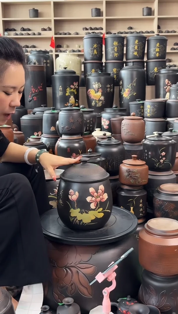 罐完品茶叶罐龙蛋彩填  322