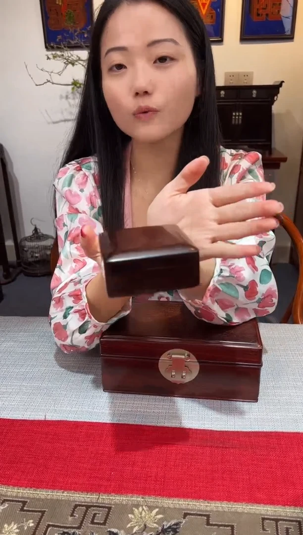 紫檀木类成套家具天地盖文盒  一木挖 一物一拍