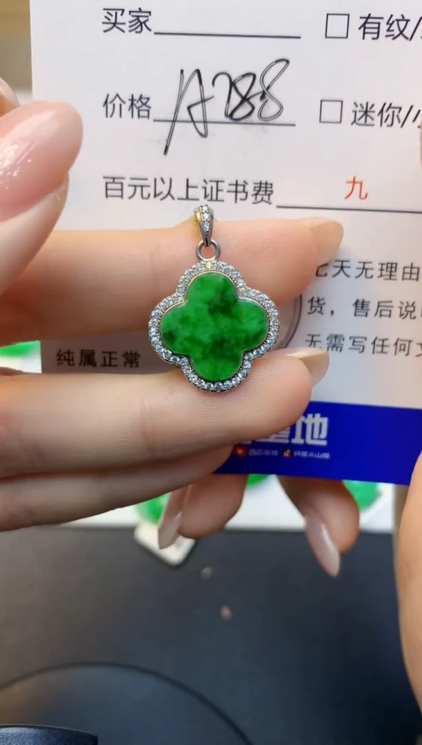 颈饰未镶嵌翡翠天然A货缅甸翡翠百元以上9元证书费自理