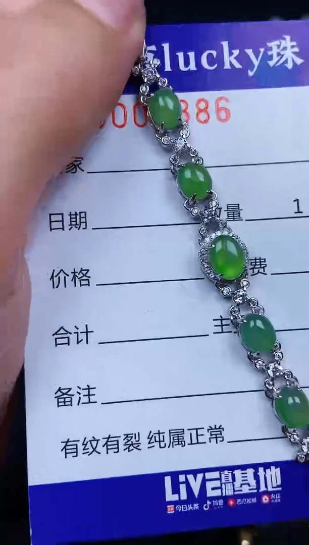 翡翠银S925镶嵌颈饰0386