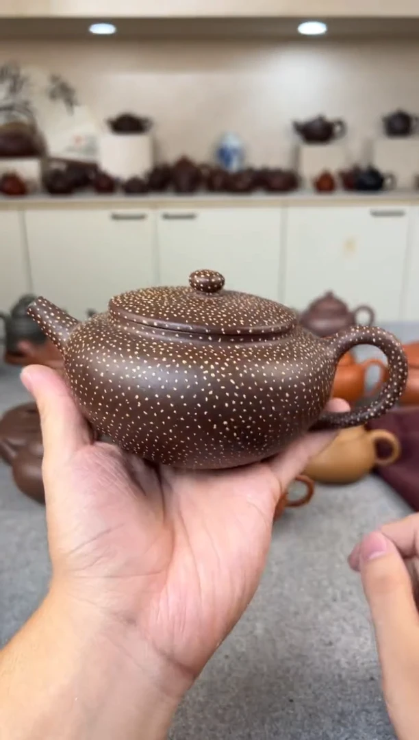 茶壶紫砂铺砂老壶 老紫泥 半手工