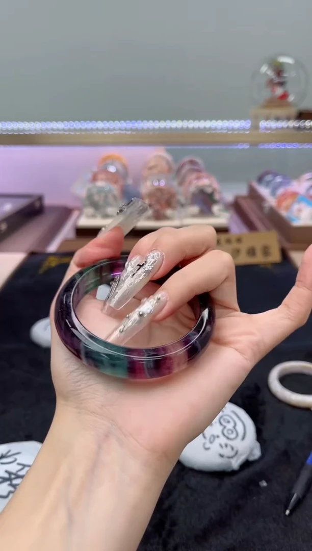 萤石未镶嵌手镯56圈口