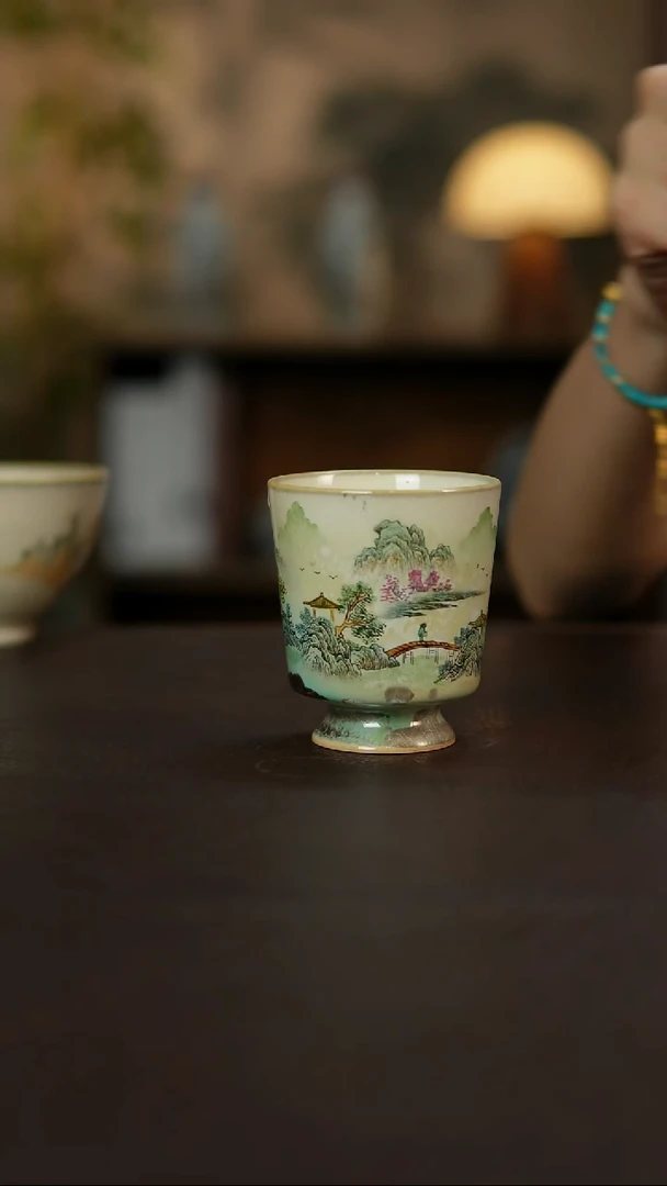 杯景德镇陶瓷杯碗柴烧多人