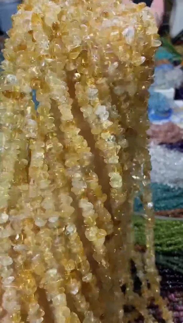 水晶珠宝半成品未镶嵌黄水晶