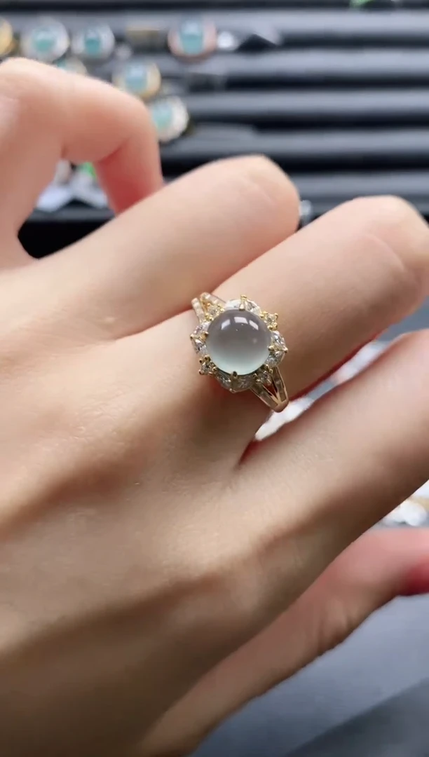 【闪购商品】翡翠戒指银S925镶嵌1111-