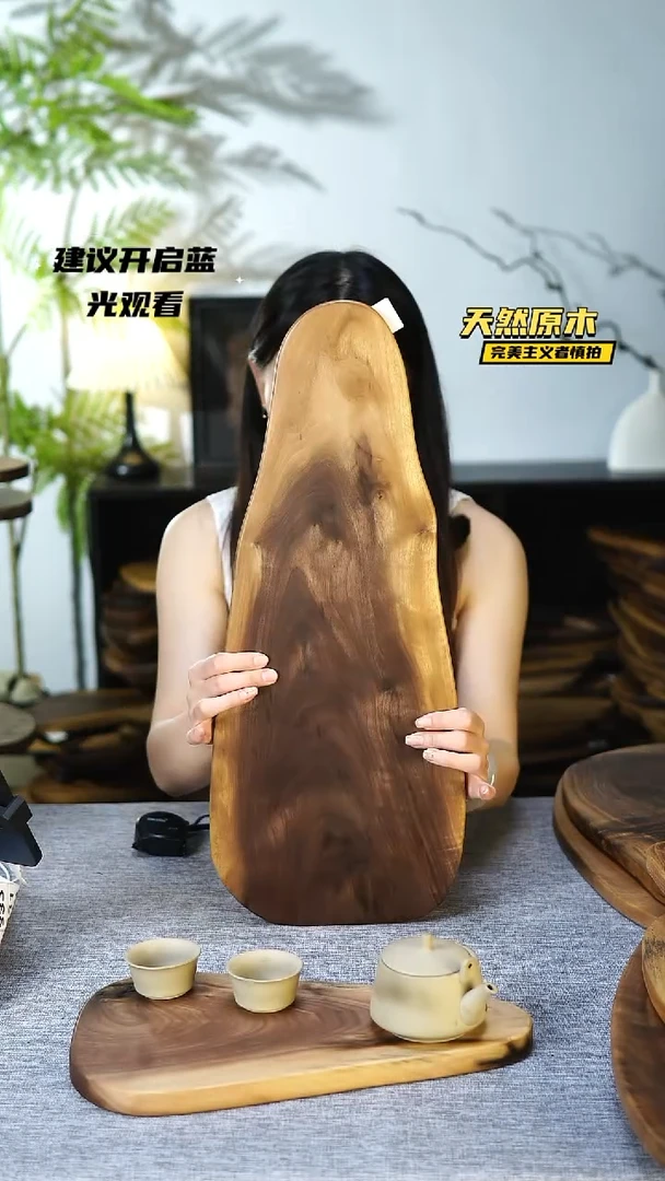 木北美黑胡桃原木.干裂疤结不属于商品质量问题完美主义者慎拍