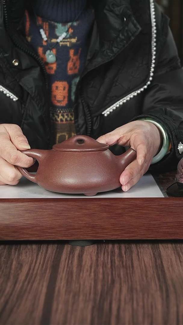 【闪购商品】紫砂茶壶千禧紫泥  景舟石瓢  350cc