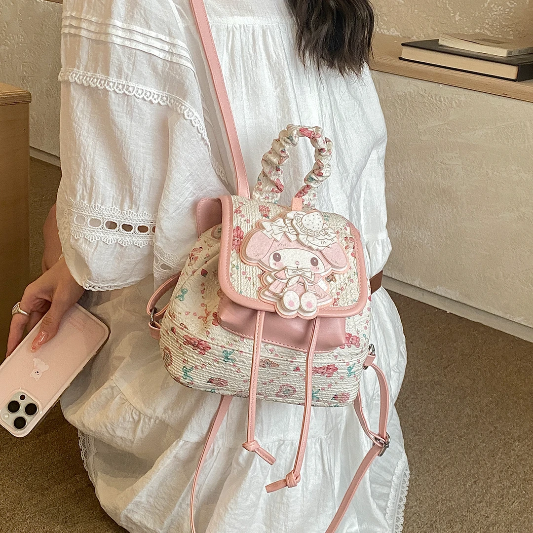 2026儿童美乐蒂风格包包双肩背包轻便双肩包幼儿园女童出游小背包