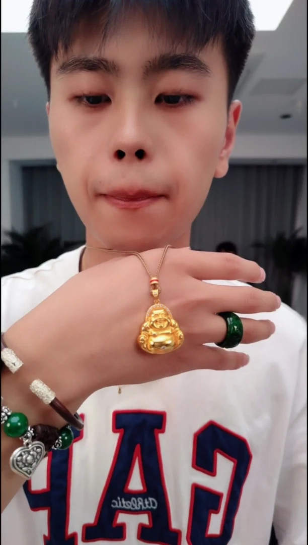无合金26117金色大肚佛