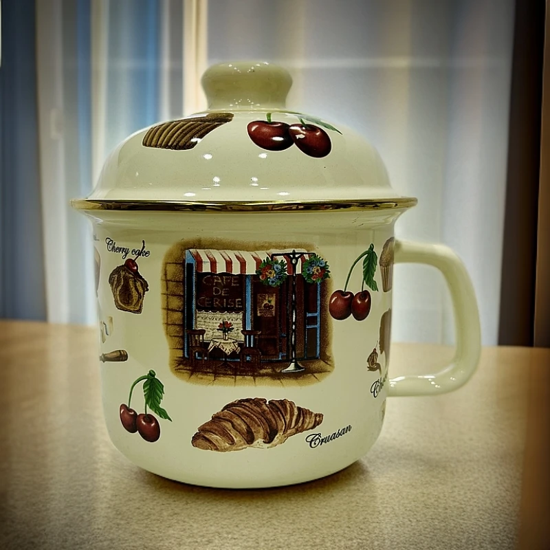 美式咖啡搪瓷泡面碗跟专用款