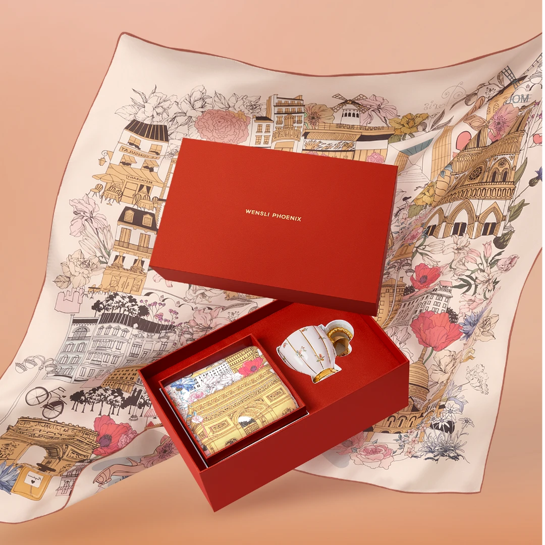 Wensli/万事利Wensli高端丝瓷套装-华贵天成