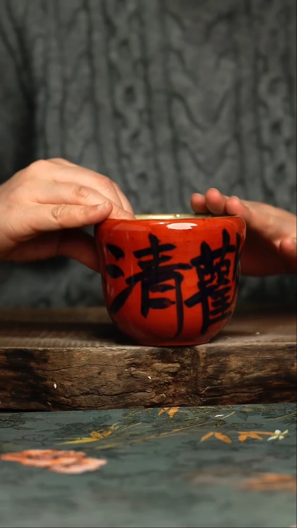 【闪购商品】杯杯釉下彩手工手绘同款陶器