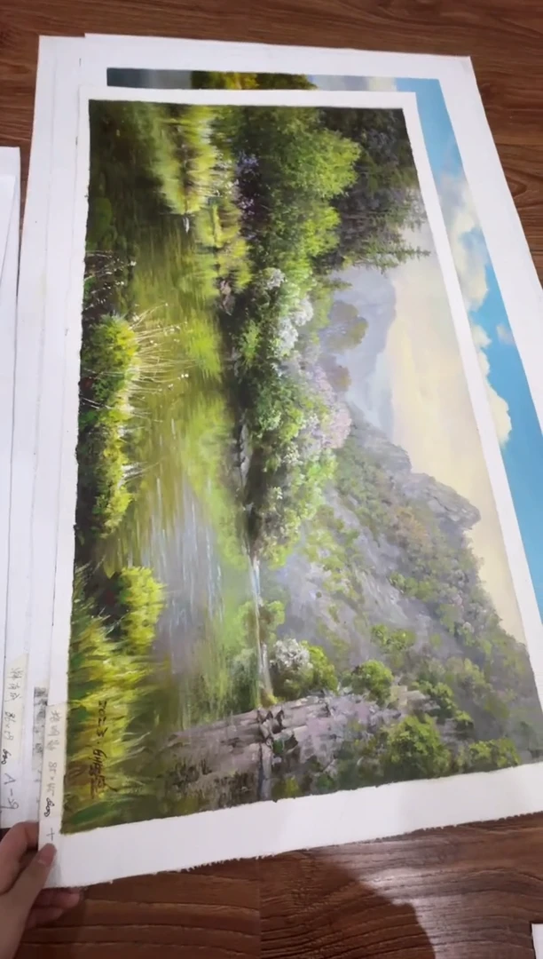 油画【特价画芯】朝鲜画家原创手绘油画作品