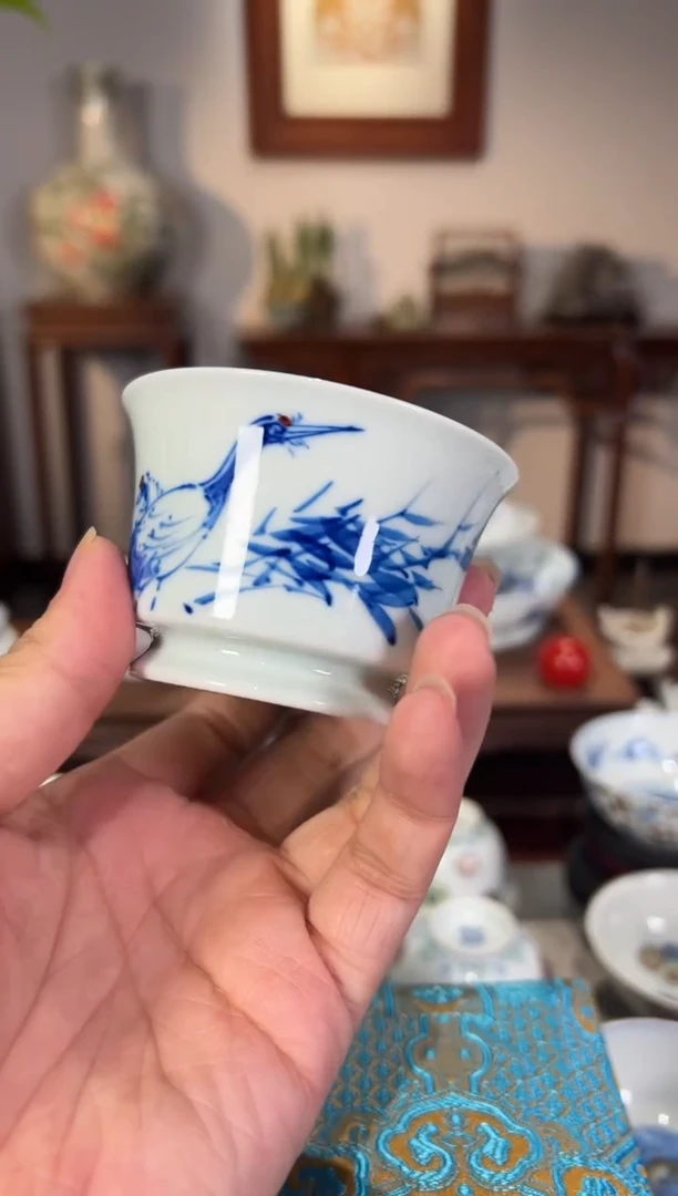 景德镇手工手绘仙鹤马蹄