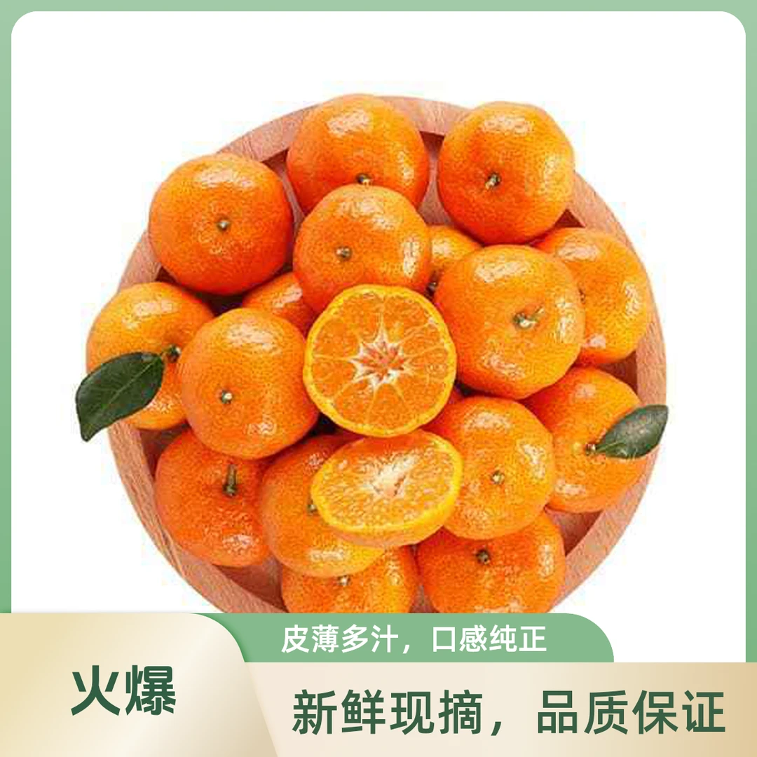 【合肥百大集团自营】广西精品带叶砂糖橘5斤/9.2斤框装新鲜多汁源头直采沙糖桔