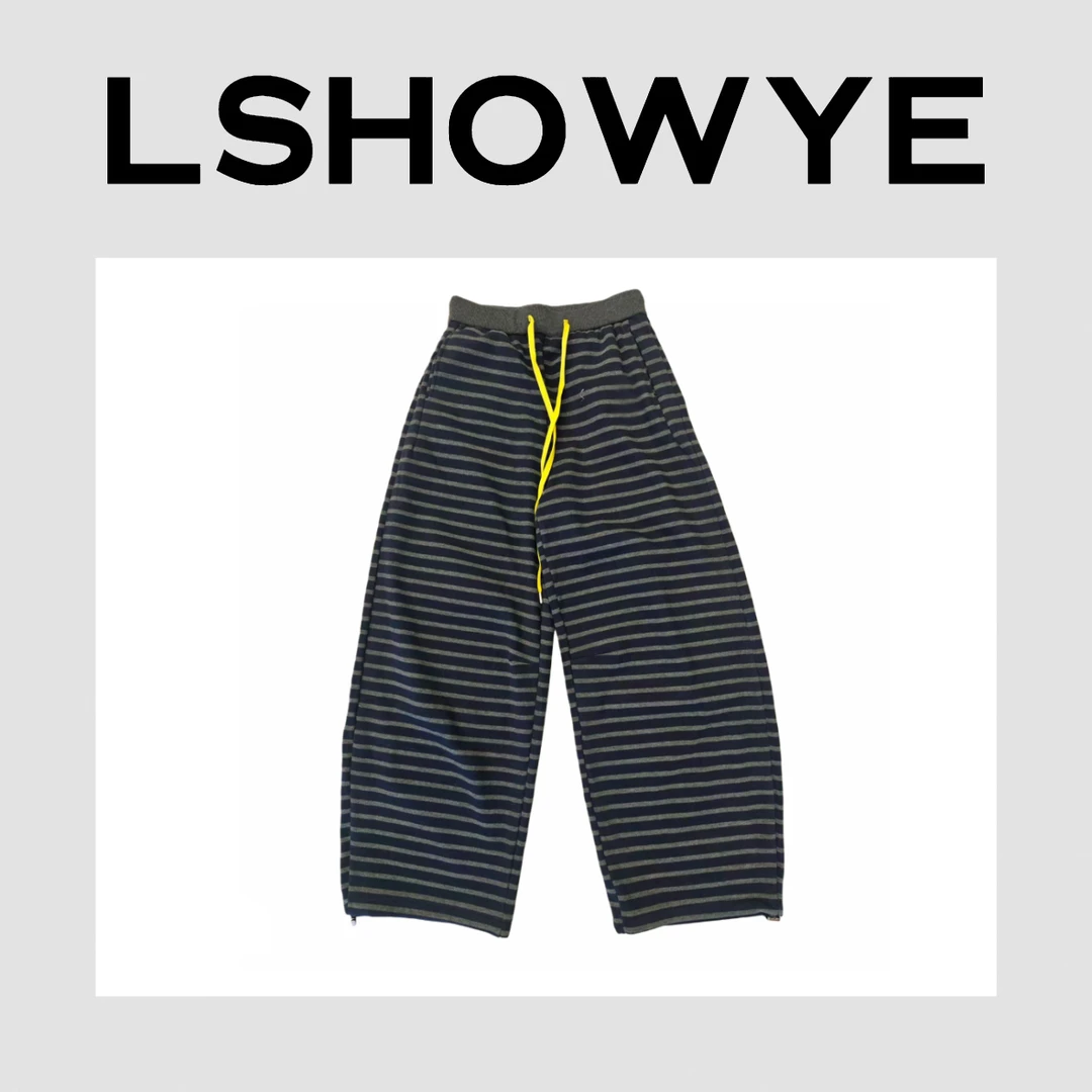 LSHOWYE｜斑马加绒条纹裤 z0547
