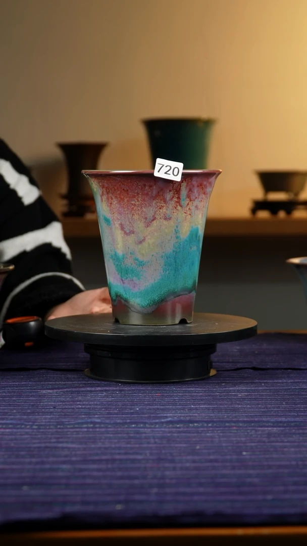 720窑变兰花盆17.3/16/16/14