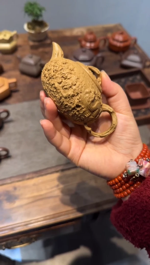 茶壶紫砂果**?隐龙供春 黄金段