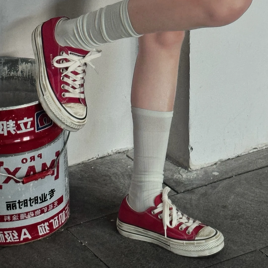 2025新款时尚擦色帆布鞋女浅口低帮学院风系带鞋百搭休闲鞋脏脏鞋