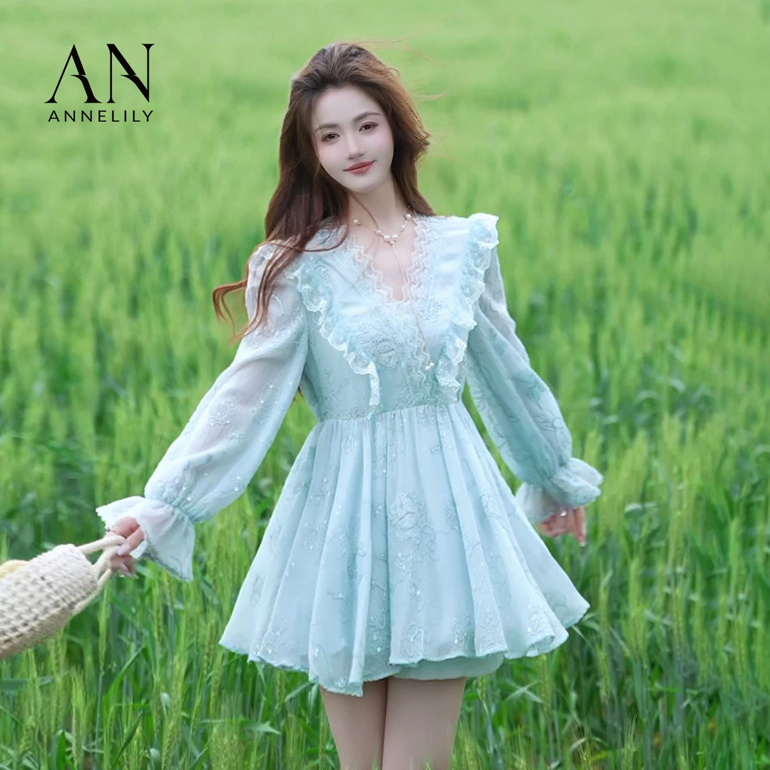 ANNELILY安一凡【鹿萦-凡】新款时尚百搭休闲气质短裤套装AT2504059