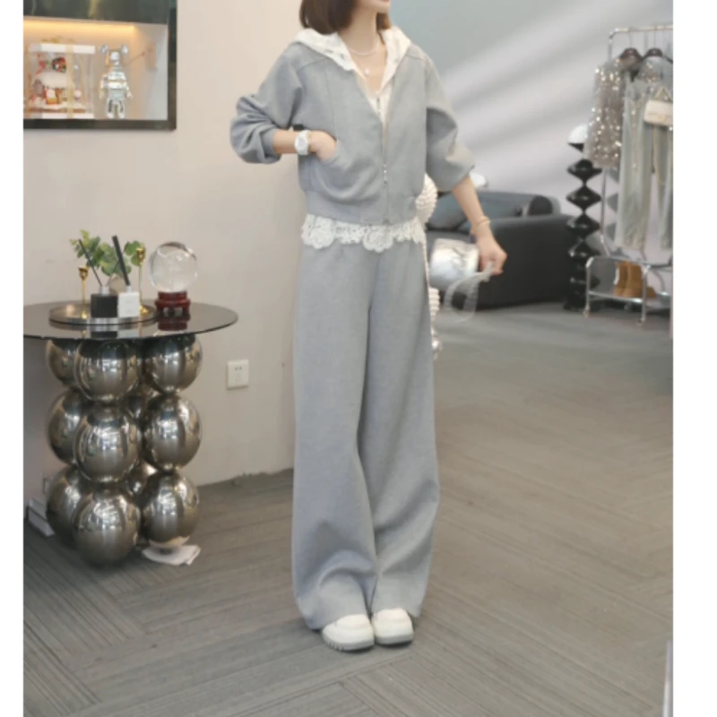 2025【眉开眼笑】春季新款卫衣外套+裤子休闲设计师套装LK2501589