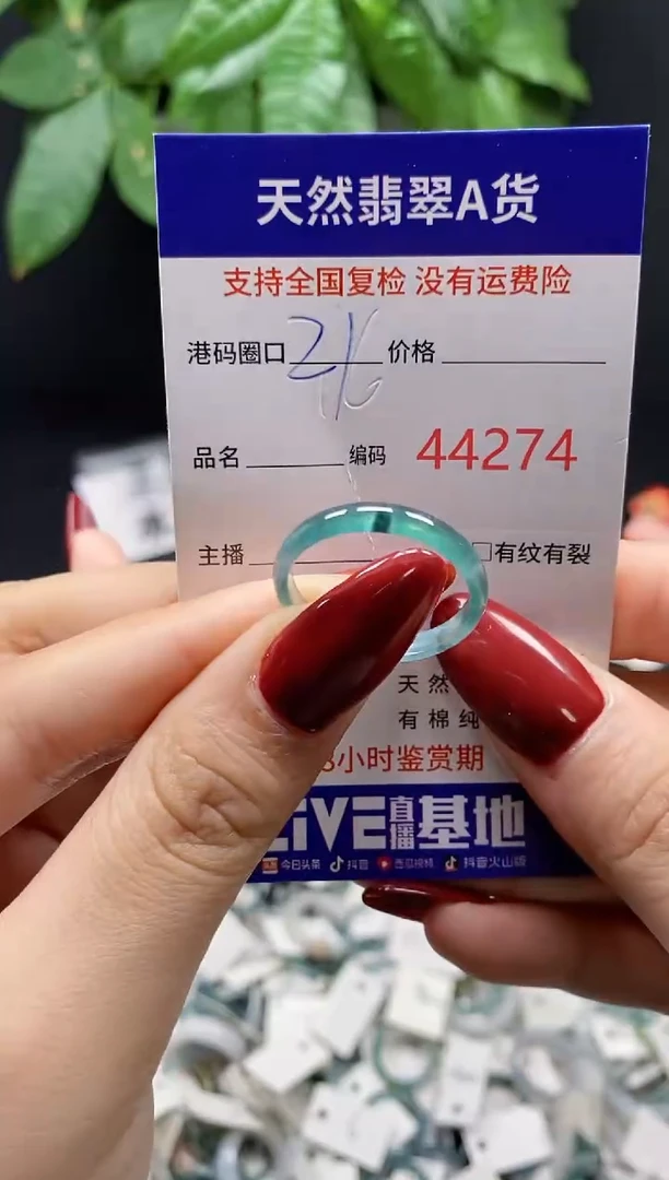 翡翠戒指未镶嵌 天然翡翠戒圈4274