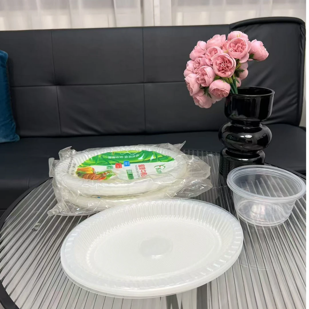 【主播补贴到手20只】耐高温一次性盘子加厚酒席菜碟子露营烧烤餐具