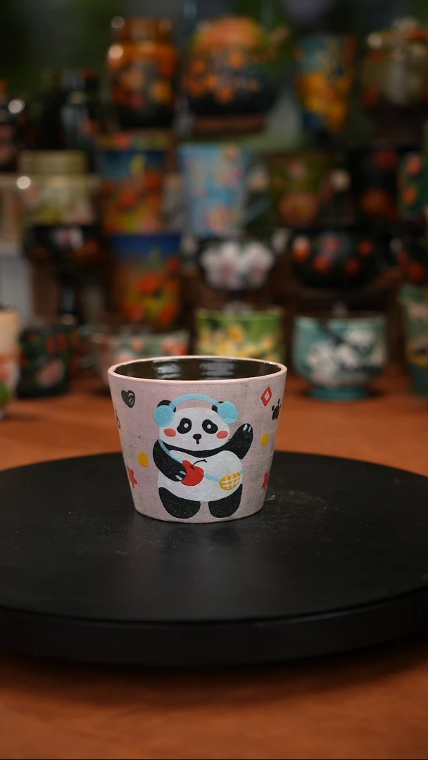 紫砂油画手绘釉 下彩微瑕